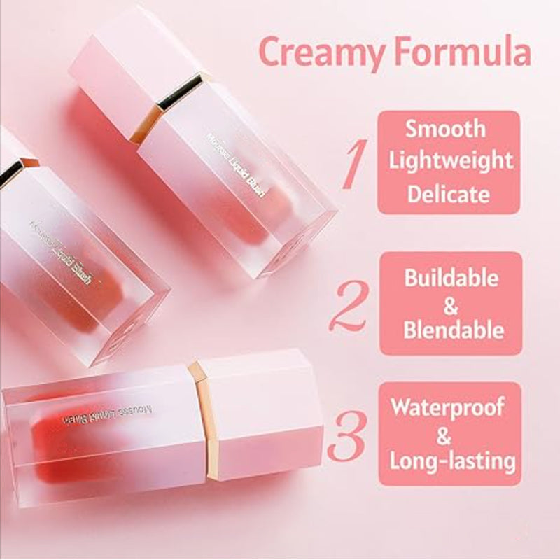 Smooth Liquid Face Blush with Air Cushion Applicator