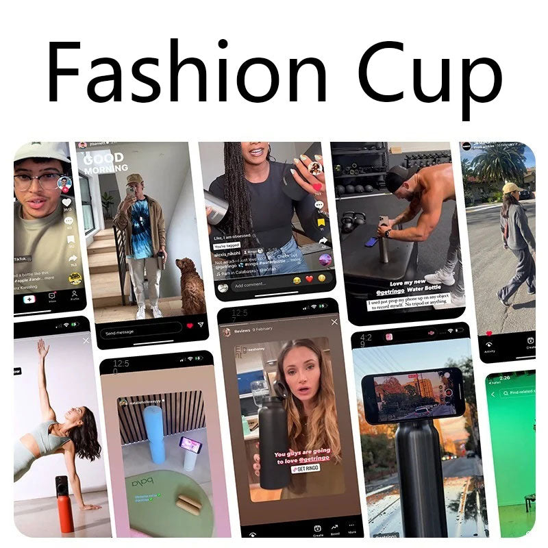 2-in-1 Magnetic Phone Holder Thermos Cup