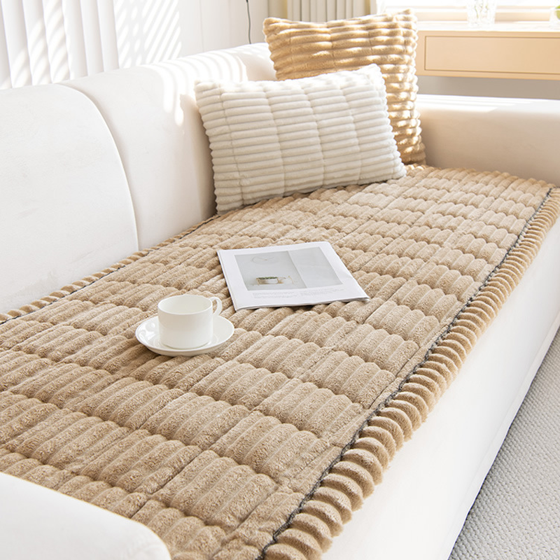 Quilted Corduroy Non-Slip Sofa Cushion