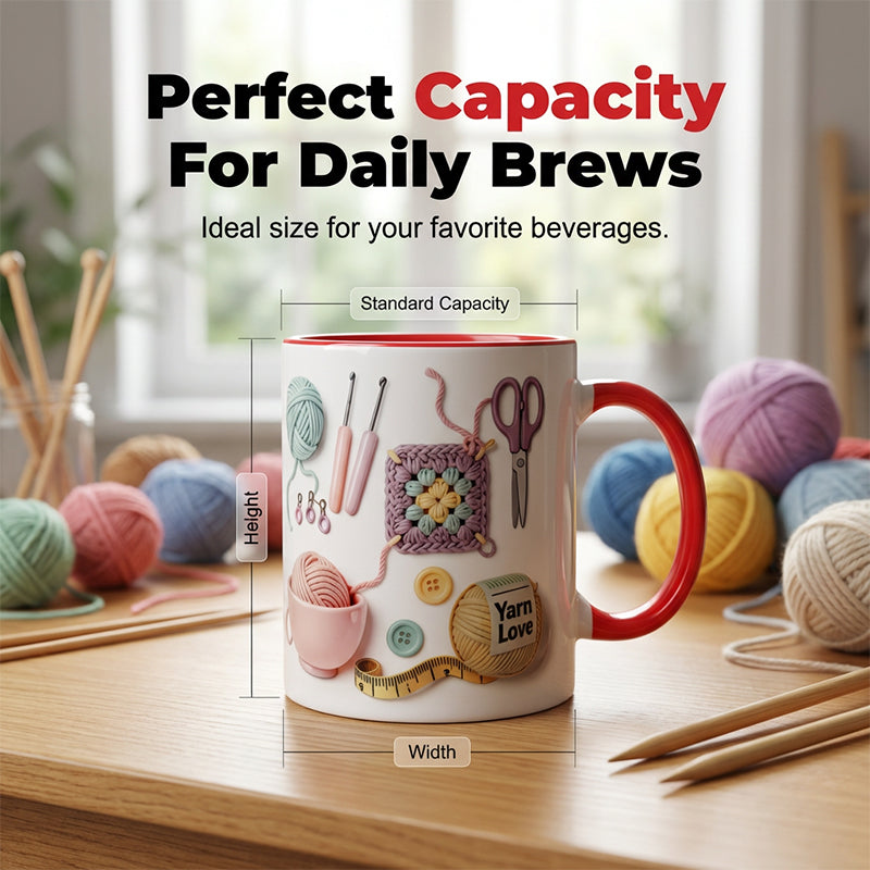 💥Yarn Love Mug, Gift For Crafters And Creative Souls