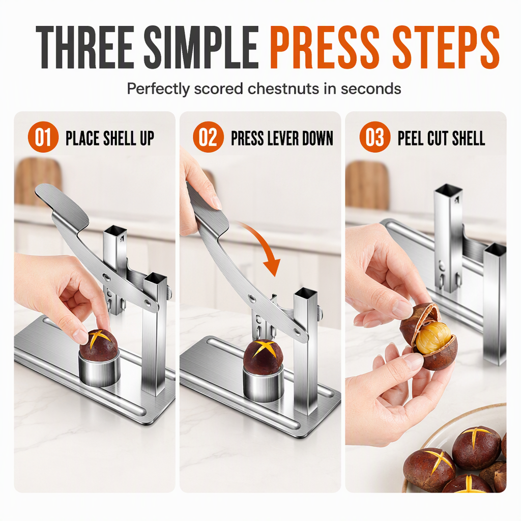 🌰 Stainless Steel Chestnut and Nut Cracker
