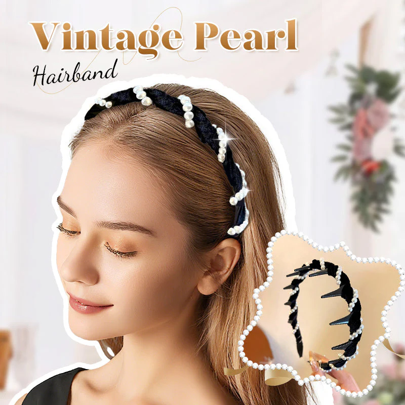 🔥Hot Sale🔥Vintage High Cranium Artificial Pearl Hairband（50% OFF）
