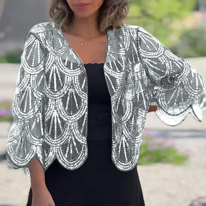 Women’s Elegant Sequin Beaded Shawl