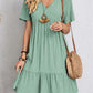 💃Loose Casual Tie Waist Flowy Dress👚