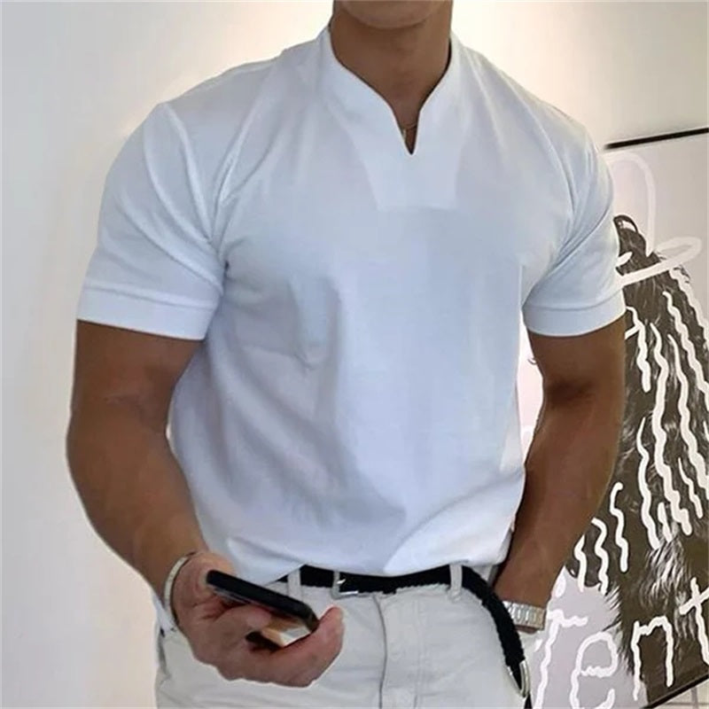 💎 Men Gentlemans Business Short Sleeve Fitness T-shirt