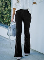 🔥New Arrivals✨High Waist Slim Micro Corduroy Elastic Waist Lounge Pants