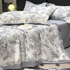 Cooling Breathable Floral Bed Sheet 4-Piece Set
