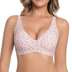 Jelly Wireless Womens Comfortable Wireless Bras Push Up Bralettes Seamless Tshirts Bras Deep V Everyday Bras