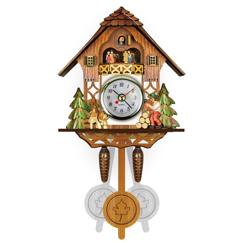 Vintage Wall Cuckoo Time Alarm Clock