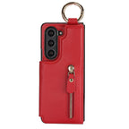 Elegant PU Leather Wallet Phone Case for Samsung with Ring Buckle