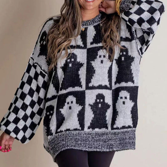 🔥2024 Halloween Checkered Sweater