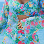 🏖️🌼Women's Fashion Multicolor Printed Bikini Swimsuit 3 Piece Set