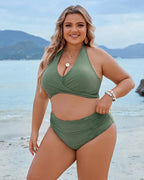 🩱2025 HOT SALE👙 Tummy Control Swimsuits Modest High Waist Bikini Sets