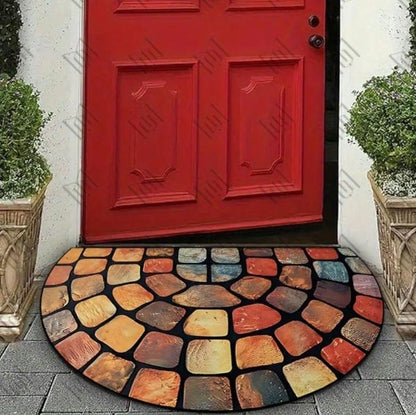💖Boho Style Semicircular Door Mat - Non Slip Soft Floor Carpet