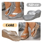 👠Women's Thick-Soled Sequined Flip-Flops