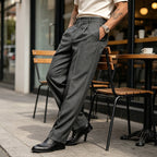 🥳Men's Casual Wide-Leg Pants – Breezy pleated front, easy pull-on style👖