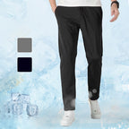 Elastic Waist Straight-Leg Pants for Men