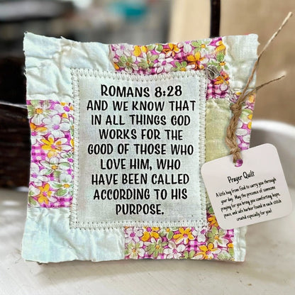💜✝️Best Encouraged And Blessed Gift-Prayer Quilt With Cross Inside