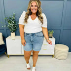 ✨Best Seller-Women's Mid Rise Jean Shorts💕