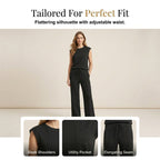 💖Women's Casual Sleeveless Top and Drawstring Pants 2-Piece Set