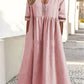 💝Lace V-neck Waist-slimming Dress