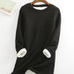 Women's Cotton Round Neck Solid Sweatshirt