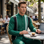 👔 Men's Striped Shirt & Pants 2-Piece Set✨ Effortless Style✨