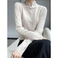 Winter Half Turtleneck Retro Buckle Pullover Knitted Sweater