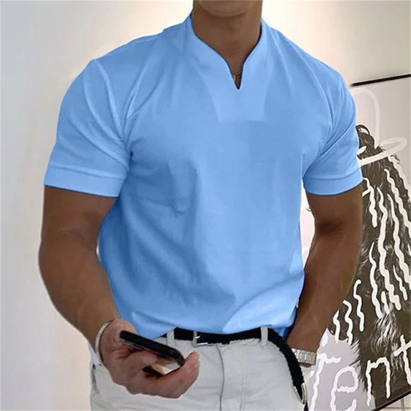 💎 Men Gentlemans Business Short Sleeve Fitness T-shirt