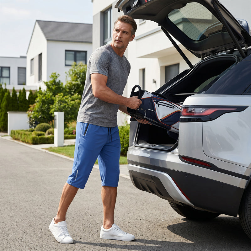 Men's Quick-drying Sports Capri Pants With Zipper Pockets 🩳💨