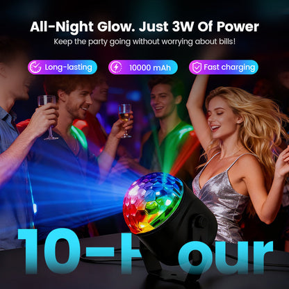 🎄 FESTIVE FEAST DEAL! 🔥Colorful Rotating Magic Disco Ball Light