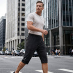 Men's Quick-drying Sports Capri Pants With Zipper Pockets 🩳💨