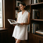 Women's Ruffle Trim Button-Front Mini Dress