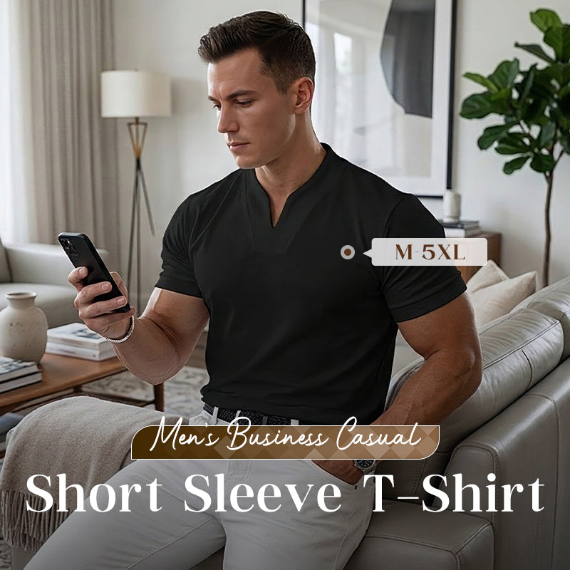 💎 Men Gentlemans Business Short Sleeve Fitness T-shirt