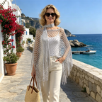 💐Summer Metallic Crochet Cover-Up – Lightweight, Flowy & Effortlessly Stylish summer outfit