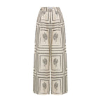 Women's Geometric Print 2-Piece Set - Shirt and Wide Leg Pants