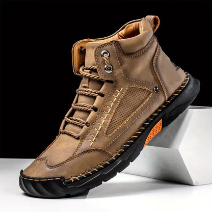 💥Hot Sale💥Stylish Hand-Stitched Flat Sole Men's Boots💥Ultimate comfort💥