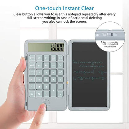 Calculator Notepad with 6.5 Inch LCD Writing Tablet
