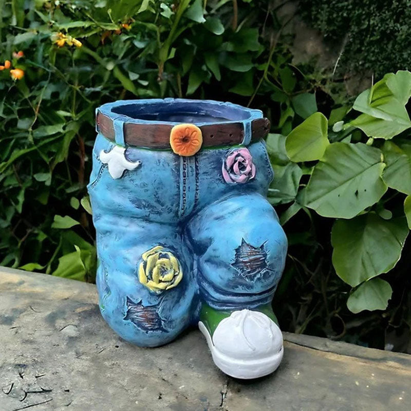 Creative 3D Jeans Shaped Flower Pot