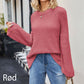 💕 Women's Round-neck Sweater With Wide Cuffs And Loose Fit