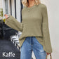 💕 Women's Round-neck Sweater With Wide Cuffs And Loose Fit