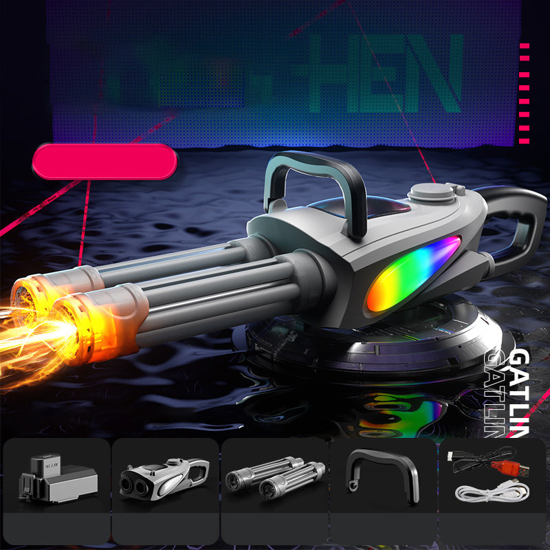 💥Double Barrel Gatling Electric Water Gun Set
