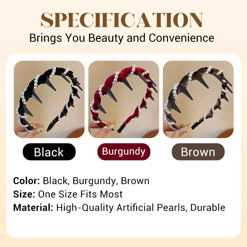 🔥Hot Sale🔥Vintage High Cranium Artificial Pearl Hairband（50% OFF）