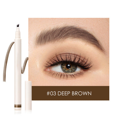 4 Fork Tip Waterproof Liquid Eyebrow Pen