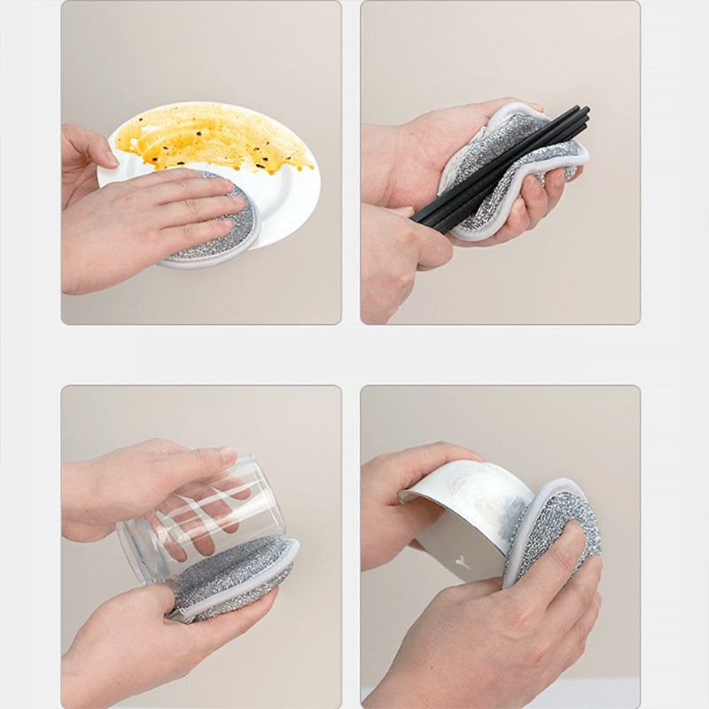 Kitchen Double-sided Round Sponge Brush