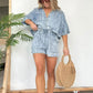 Women's Summer Denim Shirt Two Piece Set