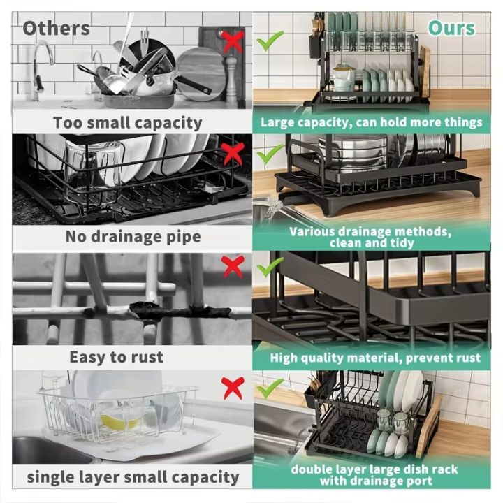 🔥50％ OFF🔥Premium 2-Tier Dish Rack