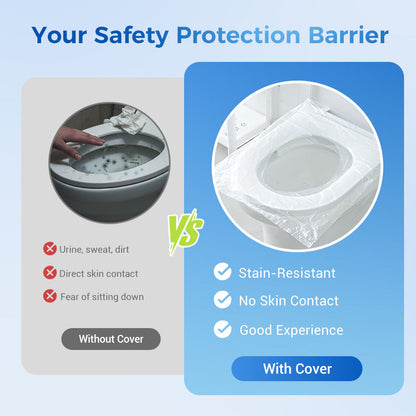 🎁2025 Hot Sale🎁💥 Disposable Plastic Toilet Seat Cover - No Worry Of Public Toilet Anymore👋