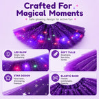 🎁LED Light Up Sequin Tutu Skirt Star Mesh Princess Skirt for Girls and Adults