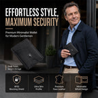 RFID-Blocking Leather and Carbon Fiber Credit Card Holder